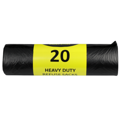 POLYLION BLACK SACKS ON ROLLS 20S X 20 HEAVY 