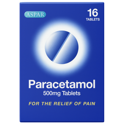 ASPAR PARACETAMOL 500MG TABLETS 16S X 12 04/2