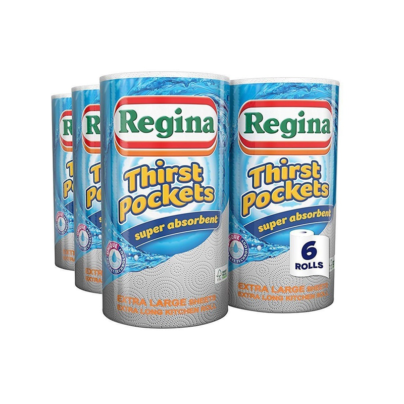 Regina Thirst Pockets 2Ply K/T 1 Roll X 6 YouthStar