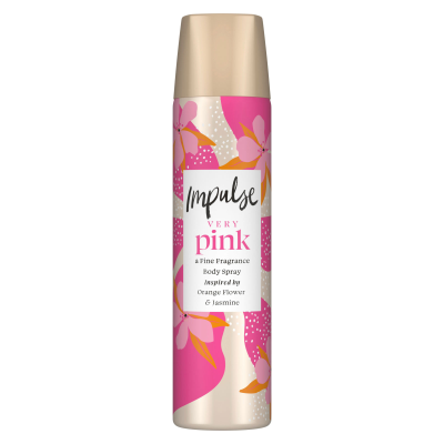 IMPULSE BODY SPRAY VERY PINK 75ML X 6