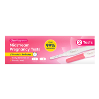CLEAR RESPONSE MIDSTREAM PREGNANCY TESTS 2PK 01/2029
