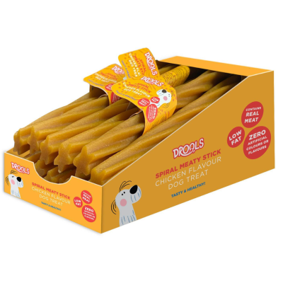 DROOLS SPIRAL MEATY STICK W/ CHICKEN 90G (DR9