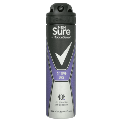 SURE A/P MENS ACTIVE DRY 150ML X 6