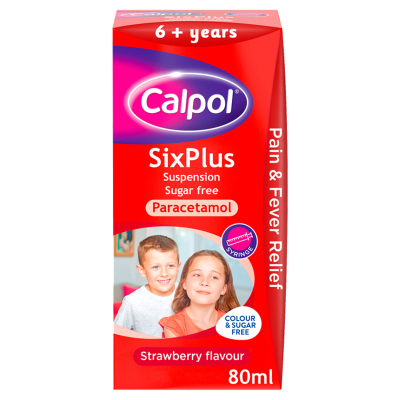 CALPOL SIX PLUS SUGAR FREE 80ML X 6 10/2026