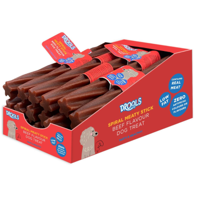 DROOLS SPIRAL MEATY STICK W/ BEEF 90G (DR9233