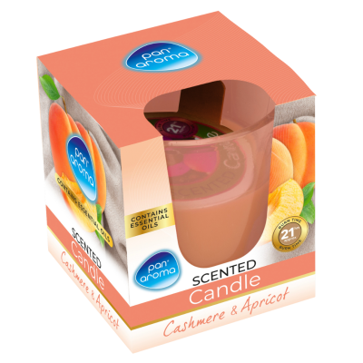 PAN AROMA GLASS CANDLE CASHMERE & APRICOT 85G