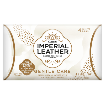 IMPERIAL LEATHER SOAP GENTLE CARE 90G 4PK X 8