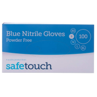 SAFETOUCH BLUE NITRILE (PF) GLOVES 100S - SMA