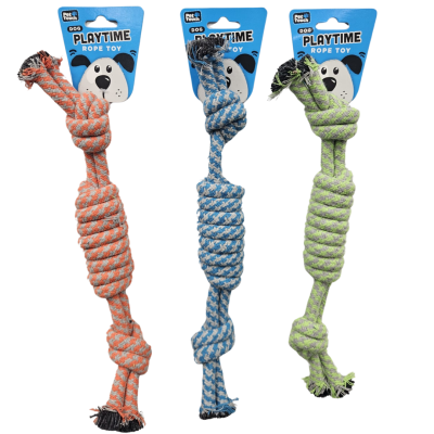 PET TOUCH ROPE DOG TOY ASSORTED (HT8402)