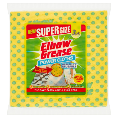 ELBOW GREASE SUPERSIZE POWER CLOTHS 3PK X 12