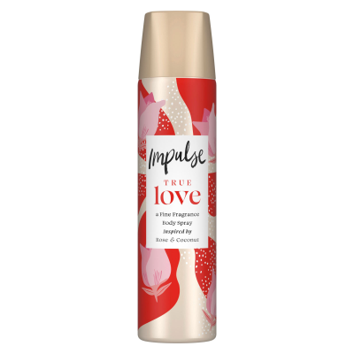 IMPULSE BODY SPRAY TRUE LOVE 75ML X 6