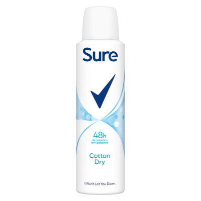 SURE A/P WOMEN COTTON DRY 150ML X 6
