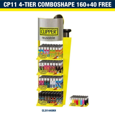 CLIPPER 4-TIER DISPLAY 200 LIGHTERS CL3I144UK