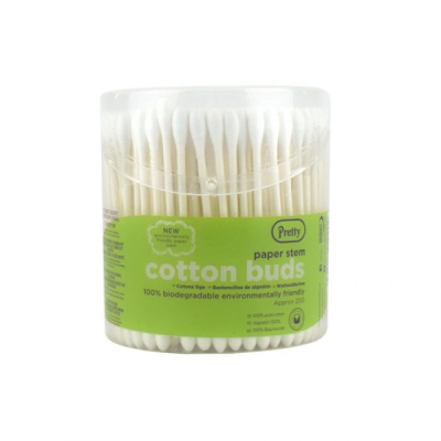 PRETTY COTTON BUDS PAPER STEM 200S X 12