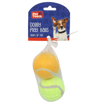 PET TOUCH DOGGY PLAY BALLS 2PK (HT7870)