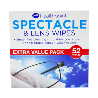 HEALTHPOINT SPECTACLE WIPES 52S X 6