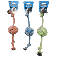 PET TOUCH ROPE W/ MID KNOTT BALL DOG TOY (HT8