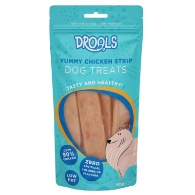 DROOLS DOG TREATS YUMMY CHICKEN STRIP 60G (DR