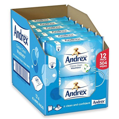 ANDREX CLASSIC CLEAN WASHLETS 40S 12PK, 480 W