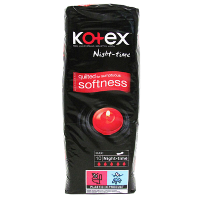 KOTEX MAXI NIGHT TIME PADS 10S X 8