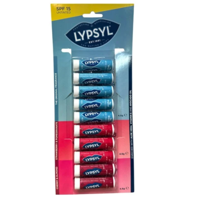 LYPSYL ORIG/STRAWBERRY 10PK HANGING CARD