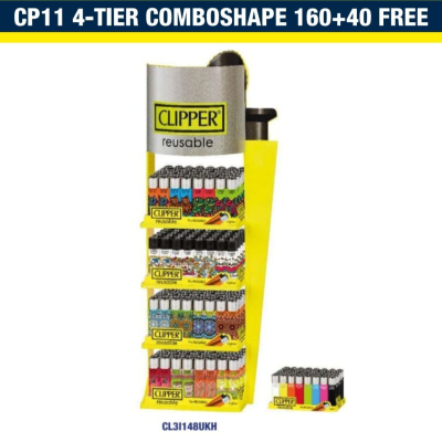 CLIPPER 4-TIER DISPLAY 200 LIGHTERS CL3I148UK