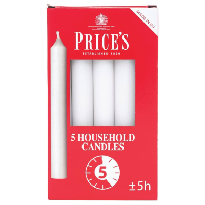 PRICES 5HR HOUSEHOLD CANDLES 5'S X 12