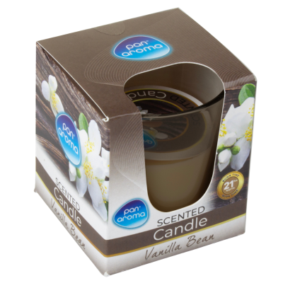PAN AROMA GLASS CANDLE VANILLA BEAN 85G X 12
