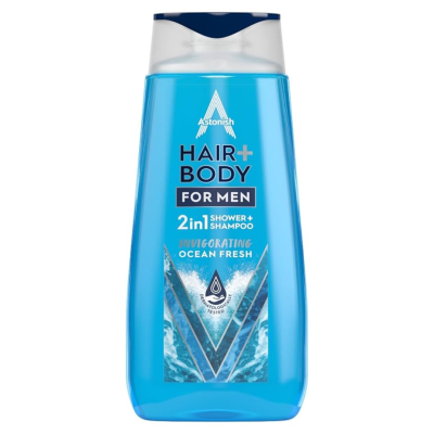 ASTONISH 2IN1 MENS HAIR & BODY OCEAN 400ML X