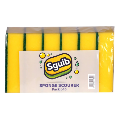 SGUIB CATERING SPONGE SCOURER 6PK