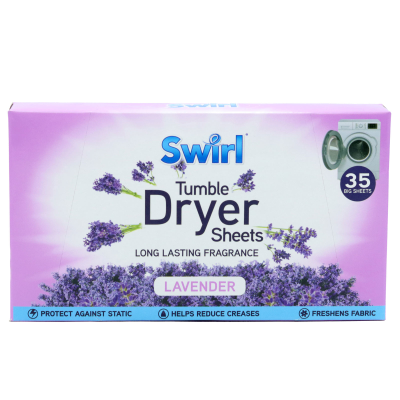SWIRL TUMBLE DRYER SHEETS LAVENDER 35'S X 20