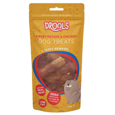 DROOLS DOG TREATS SWEET POTATO & CHICKEN 60G