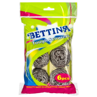 BETTINA STAINLESS STEEL SPIRAL SCOURERS 6PK